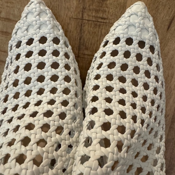 INC international concepts Celestia pointed mule slip on heels basket weave EUC - Picture 2 of 5